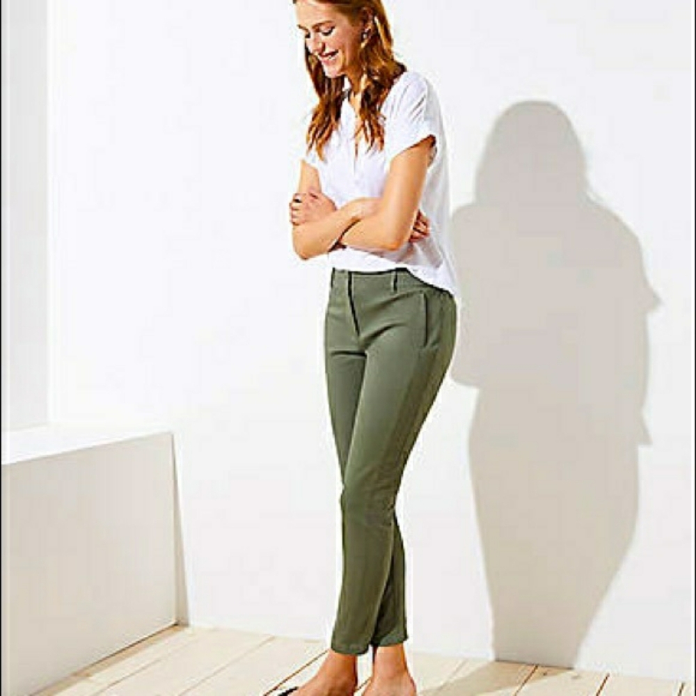 Loft skinny side zip ankle pant